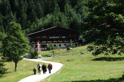 Blick auf das Alpencafe Eng