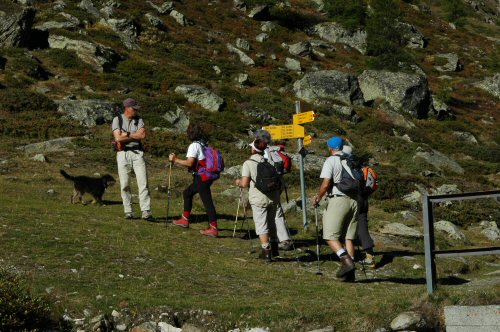 Weg von der Täschalm nach Zermatt über Ober Satteln