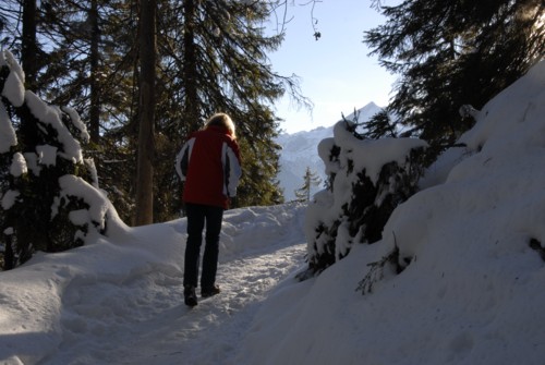 Weg von Sankt Martin am Grasberg bei Garmisch-Partenkirchen auf die eiserne Kanzel