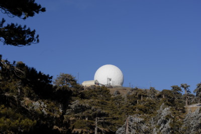 Britische Radarstation der Royal Air Force, Golf Balls, auf dem Mount Olympos, Zypern