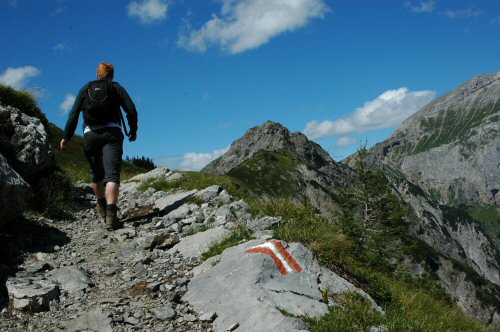 Höhenweg von der Lamsenjochhütte nach Westen