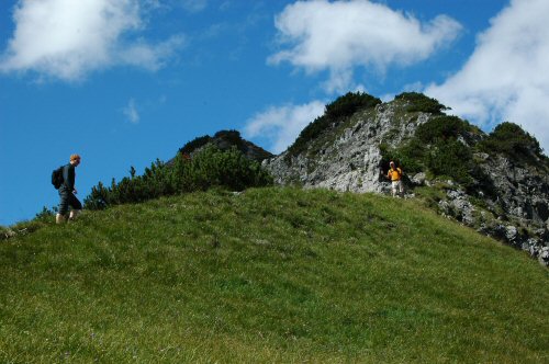 Weg von der Lamsenjochhütte zum Hahnkampl (2082 m)