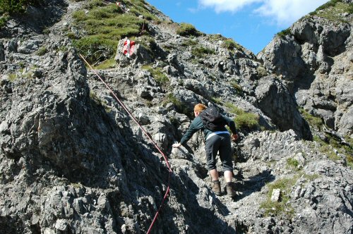 Auf dem Weg zum Graimaialm-Hochleger über den Hahnkampl (2082 m) 