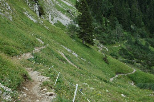 Weg vom Gramaialm-Hochleger zur Gramaialm