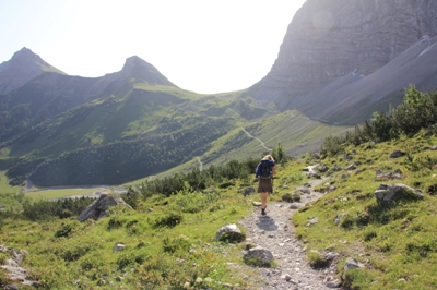 auf dem Weg von der Falkenhütte zur Eng