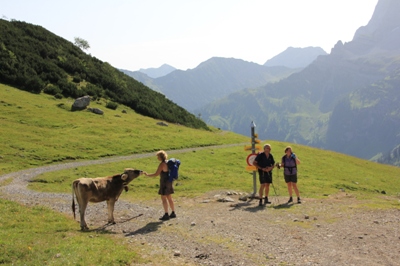 Sattel auf dem Weg von der Falkenhütte zur Eng