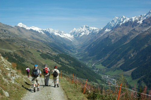 Blick auf Kippel im Lötschental