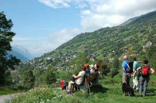 Blick auf Ausserberg bei Visp