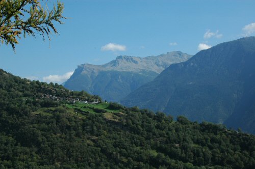 Blick von Ausserberg nach Eggerberg.