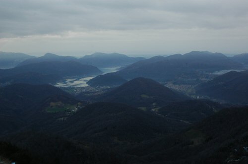 Blick auf den Luganer See vom Weg von Miglieglia zum Monte Lemo