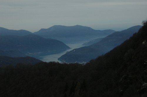 Blick auf den Luganer See vom Monte Lemo aus