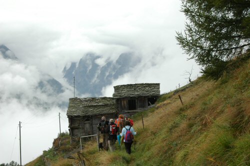 Blick ins Mattertal auf dem Weg von Törbel zur Moosalp