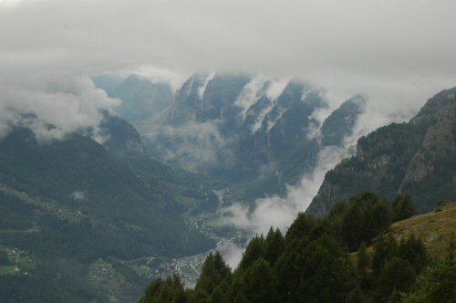 Blick ins Mattertal nach St. Nicklas