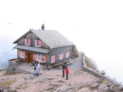 Berghütte auf dem großen Mythen