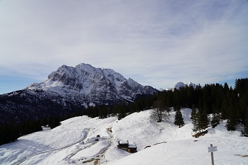 Ausblick vom Hohen Kranzberg auf die Wettersteinspitzen