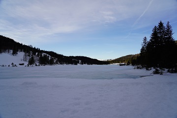 Der zugefrorene Ferchensee