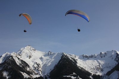 Blick vom Steinerkogelhaus auf die Zillertaler Berge