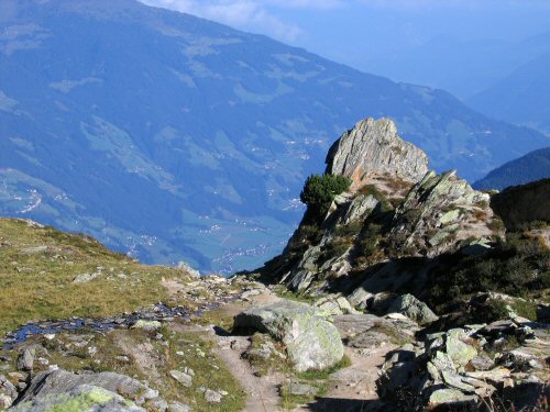 Abstieg von der Edelhütte nach Mayrhofen im Zillertal