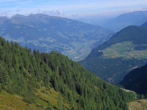 Blick nach Mayrhofen im Zillertal